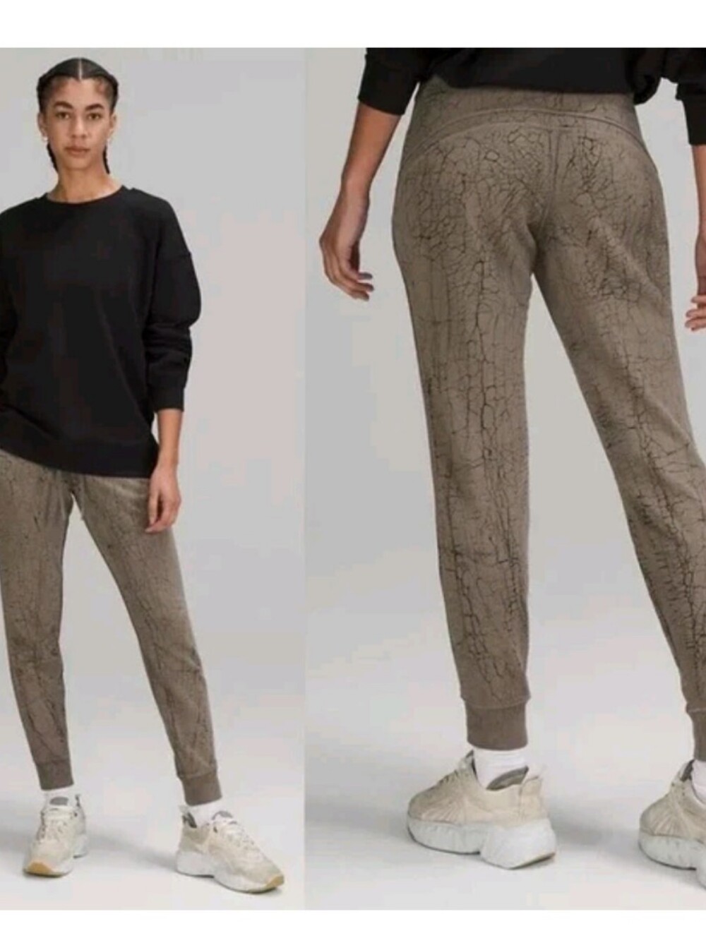 NWT Lululemon Women's 8 Warm Down 29" Jogger Pants Thread Dye Rover Black Pocket